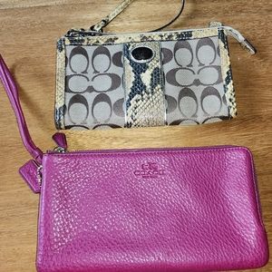 S/O 2 COACH wallet wristlet